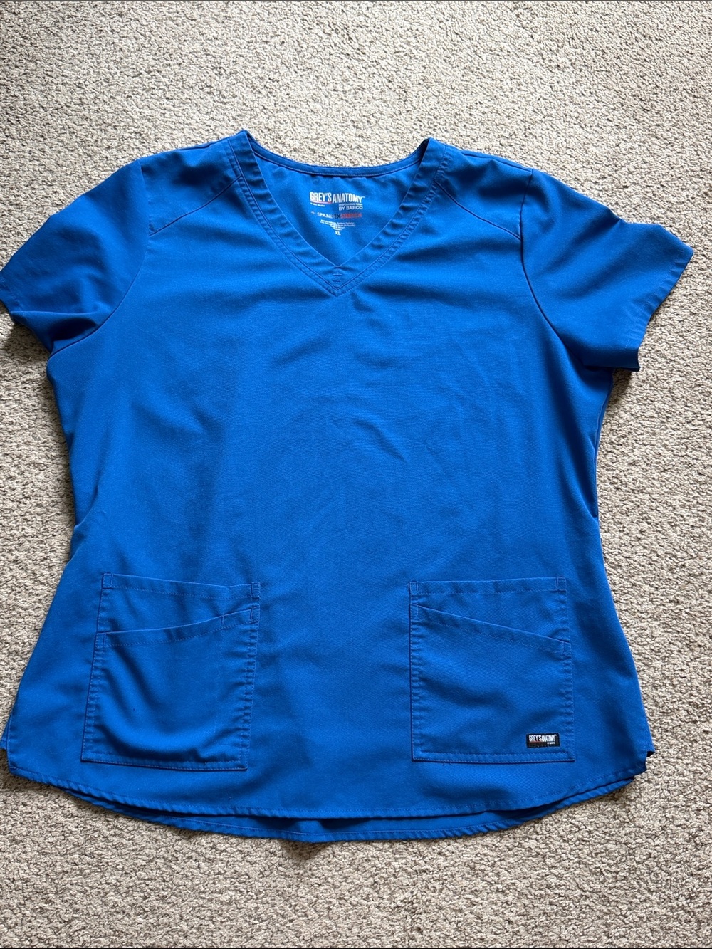 Grey's Anatomy Women's V-Neck Scrub Top in Royal Blue